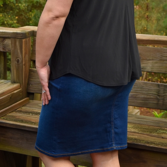 Denim Skirt elastic waistband - Picture 4 of 6
